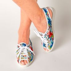 Sandales imprimées à lacets